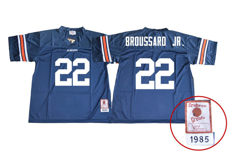 1985 Throwback Youth #22 John Broussard Jr. Auburn Tigers College Football Jerseys Sale-Navy - Click Image to Close